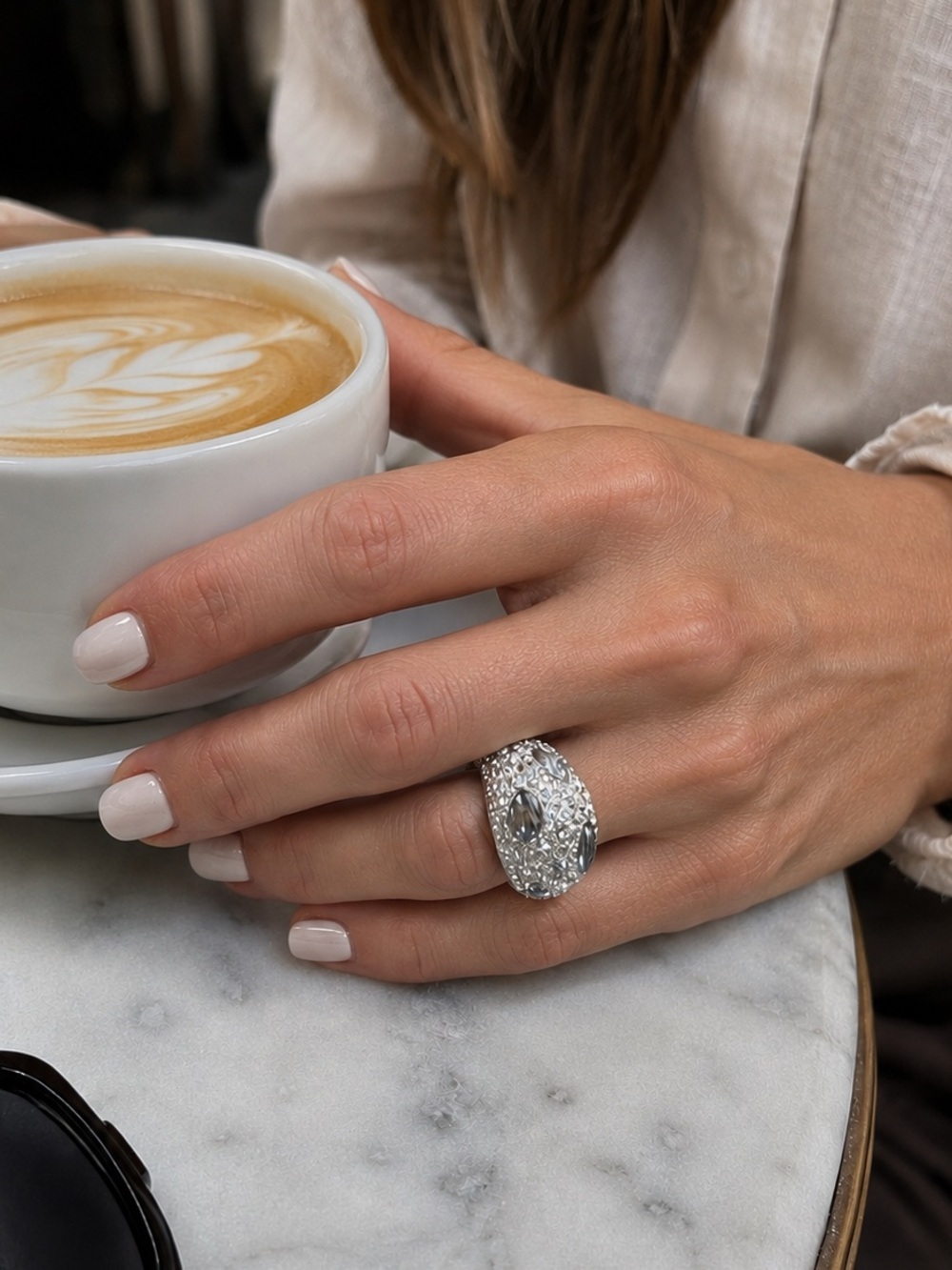 New in box Atelier Swarovski cocktail ring